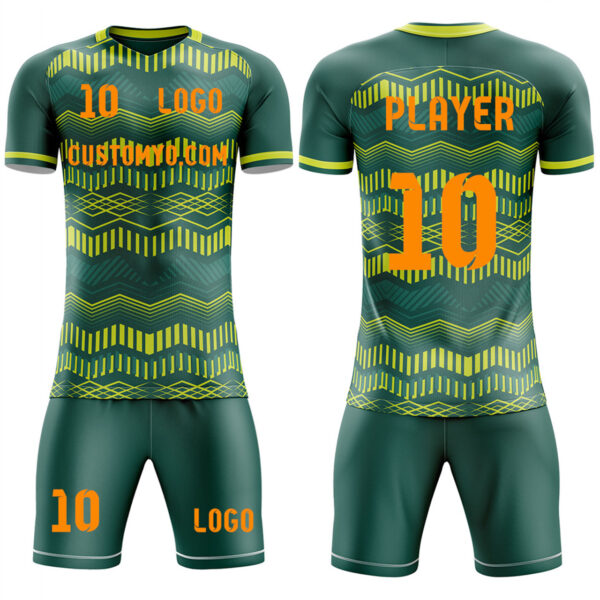 2024 New Design 6 color Custom Team Soccer Jersey & Shorts add player name and logo