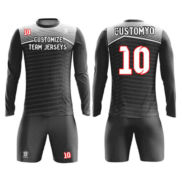 Custom Soccer Goalie Jersey Full Sublimated Club goalkeeper Uniform set Make Your Team Training Jerseys with name, number and logo840